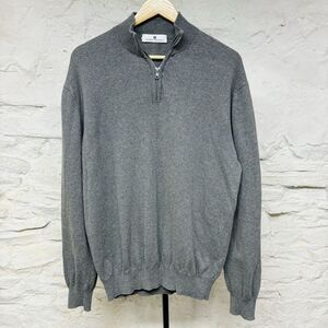 Pierre Balmain Wool Cashmere Blend Collared Sweater 1/3 Zip Italy Pullover Knit